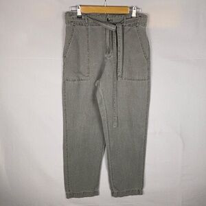 Cynthia Rowley Women WideLeg Linen Pants Sz 10 Sage Green Beach Breathable Coast